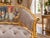 Wood 1975 French Artisan Louis XVI Gold Velvet Settee For Sale - Image 7 of 8