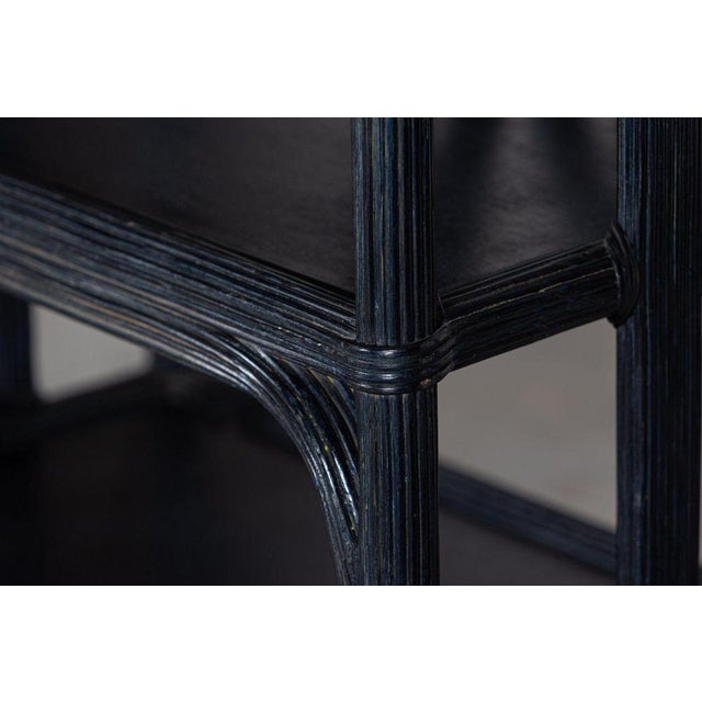 Large Black French Reeded Etagere, 1950s For Sale - Image 11 of 15