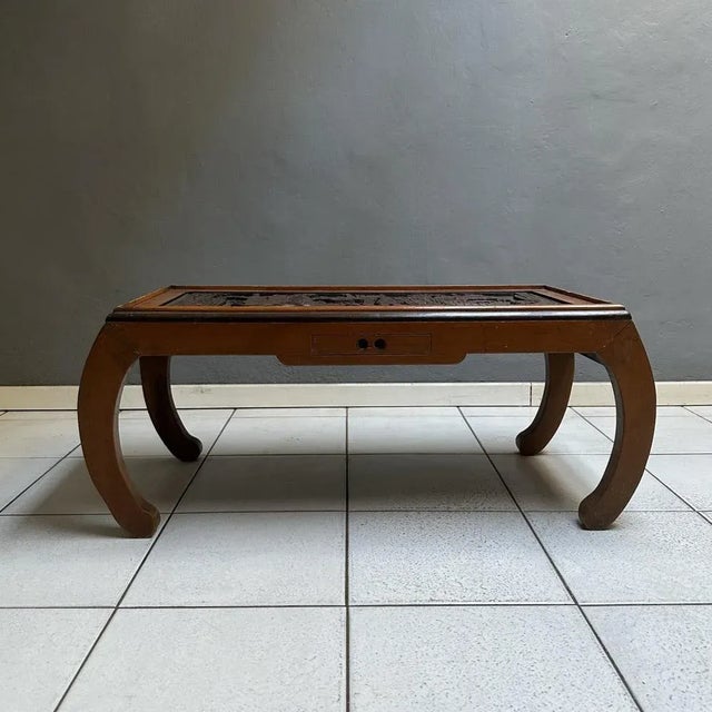 Chinese Rectangular Table in Inlaid Wood, 1970s For Sale - Image 9 of 9