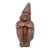 Peruvian Figural Wood Carved Sculpture After Moche Stirrup Vessel, Dreamer For Sale