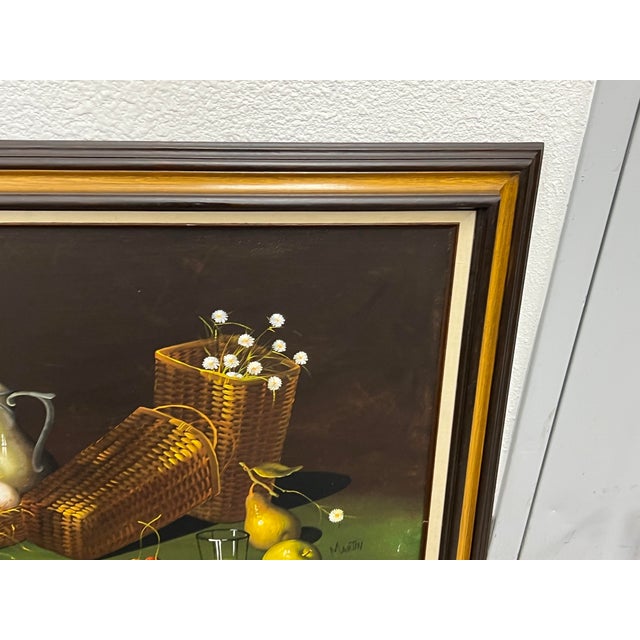 Violette DeMazia Vintage Still Life Painting, Signed Martin For Sale - Image 9 of 12