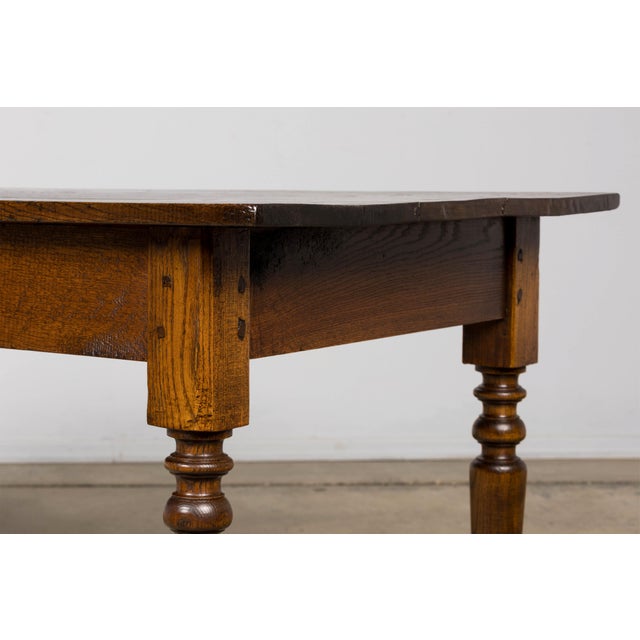 Mid-19th Century French Provincial Louis Philippe Style Oak Writing Table For Sale - Image 9 of 18