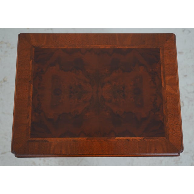 Brown Pair English George III Burl Walnut Chest Nightstands For Sale - Image 8 of 16