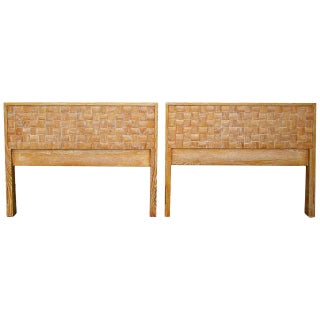 Paul Laszlo Twin Headboards, Brown Saltman - Pair For Sale
