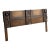 Attributed Lane Brutalist King Headboard Wood Bed Frame With Integrated Lights 1960s For Sale