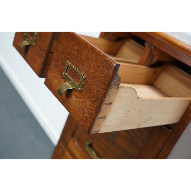 French Oak Apothecary Cabinet / Filing Cabinet, 1920s For Sale - Image 11 of 16