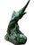 Vintage Phil-Mar Swordfish Tv Lamp, Mid-Century Modern Green Glazed Ceramic For Sale - Image 4 of 6