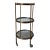 1970’s Maison Jansen Style Italian Hollywood Regency Brass & Glass Three-Tier Rolling Bar Cart With Removable Trays For Sale