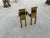 Donald Deskey 1960s Pair of Modernist Brass Andirons For Sale - Image 4 of 9