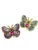 Bochic "Orient" Ruby, Multi Sapphires & Spinal Brooch Set In 18K Gold & Silver For Sale - Image 12 of 14
