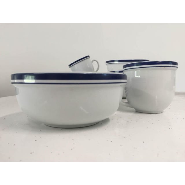 Culinary Arts Cafeware Nautical Blue & White Dinnerware Set of 12