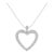 Vintage 1.00 Carat Diamond 14k White Gold Heart Pendant For Sale