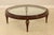 Glass Top Large Round French Style Coffee Cocktail Table For Sale - Image 11 of 13