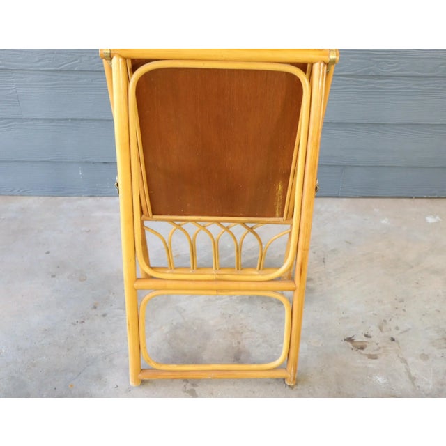 Wood Vintage Rattan Bamboo Full Length Floor Mirror Boho Bohemian Modern Retro 70's 80's For Sale - Image 7 of 10