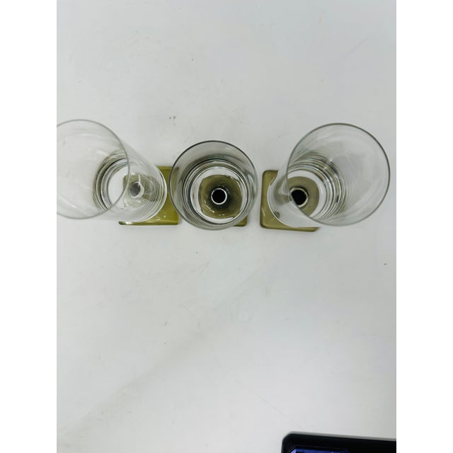 Rosenthal Berlin Linear Smoke Crystal Stemware - Set of 3 - Design by George Butler Jensen For Sale - Image 10 of 11