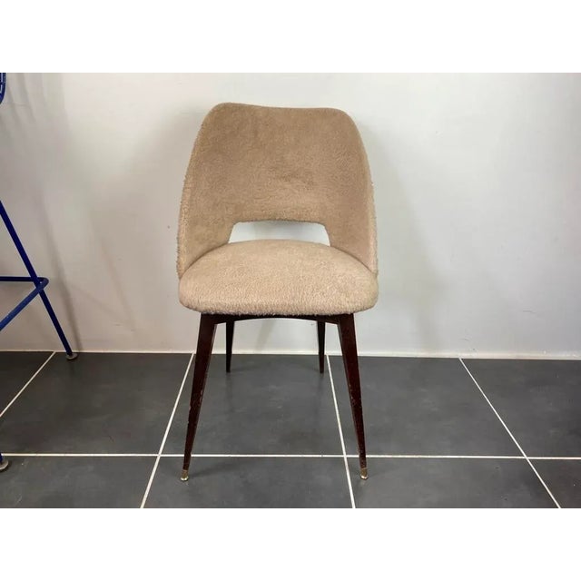 Beige Barrel Chair with Compass Feet, 1960s For Sale - Image 13 of 13