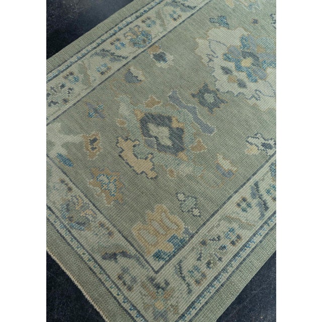 Gray Turkish Oushak Rug 2'10"x 5'6" #19191 For Sale - Image 8 of 8
