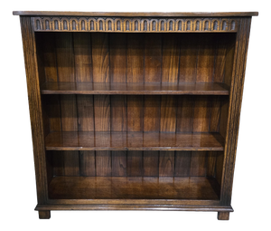 Vintage Adjustable Oak Open Bookcase, 1930