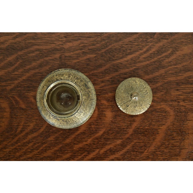 Roycroft Arts & Crafts Brass Over Copper Inkwell, Circa 1920s For Sale In South Bend - Image 6 of 11