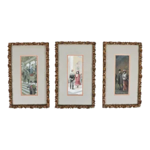 Set of Three Edwardian Watercolors by Douglas Anderson
