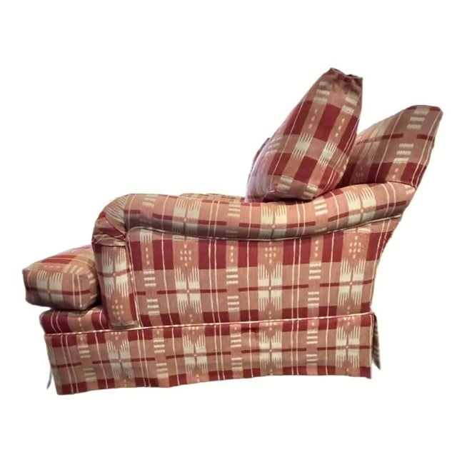 English Set of 2 Attributed to Baker Furniture Oversized Club Chairs in Mornas Plaid by Brunschwig & Fils For Sale - Image 3 of 6