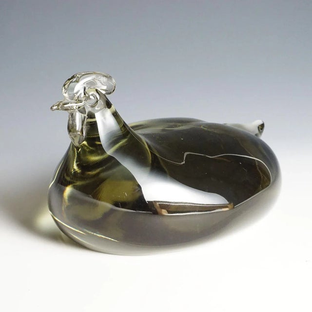 Mid-Century Modern Murano Sculpture of a Hen by Livio Seguso for Gral Germany Ca. 1970ties For Sale - Image 3 of 8