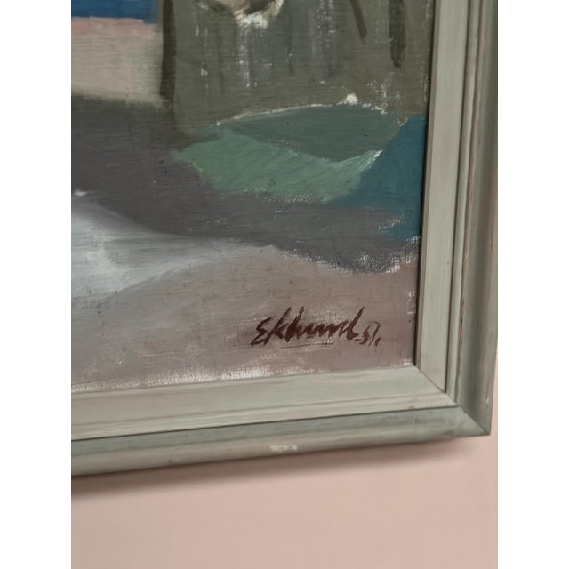Bengt Eklund, Landscape, 1951, Oil Painting on Canvas, Framed For Sale - Image 10 of 18