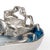 A blue and white surf like pattern bowl with a crab motif, designed for entertainment and decorative purposes for...