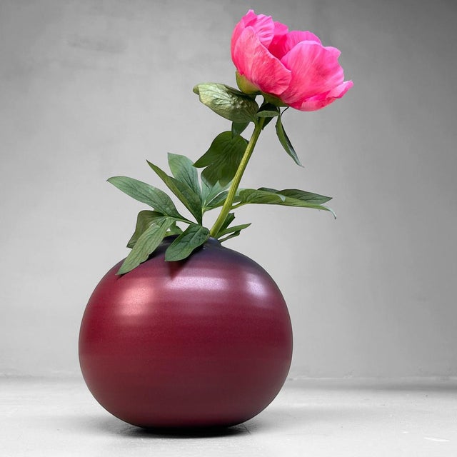 70's U.S.A. セラミックVase 花瓶 赤と緑の斑点模様 1978年 70's U.S.A. セラミックVase 花瓶 赤と緑の斑点模様 1978年