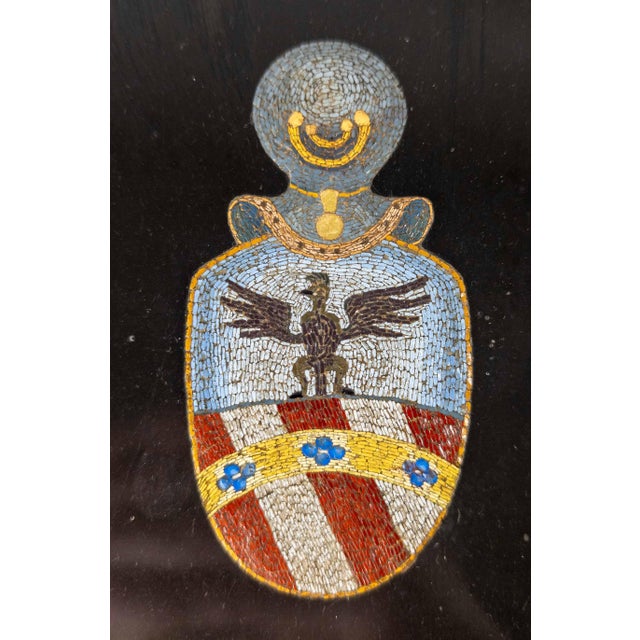 We are offering this rare and interesting example of Italian Micro Mosaic work. This piece is probably from a Roman...