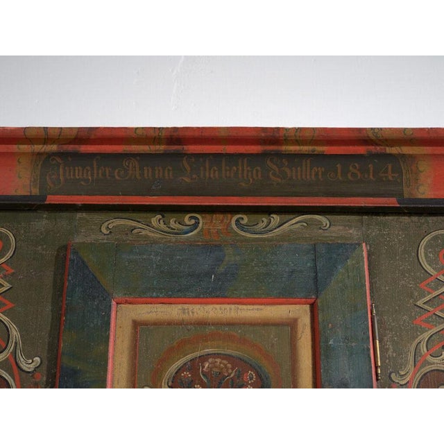Antique Central European Folk Art Painted Cabinet For Sale - Image 11 of 16