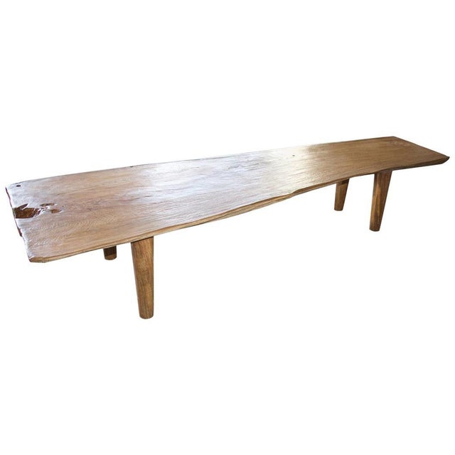 2010s Andrianna Shamaris Live Edge Teak Wood Coffee Table or Bench For Sale - Image 5 of 18