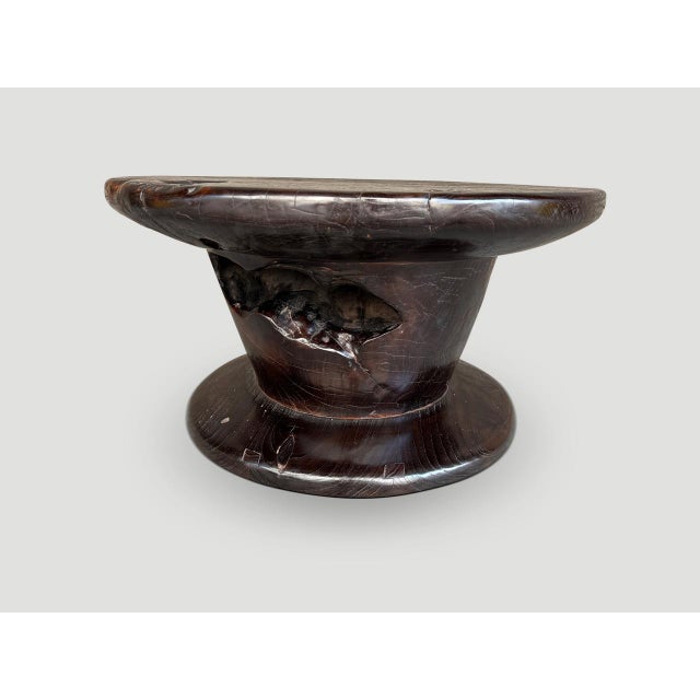 Andrianna Shamaris Teak Wood Side Table For Sale - Image 9 of 18