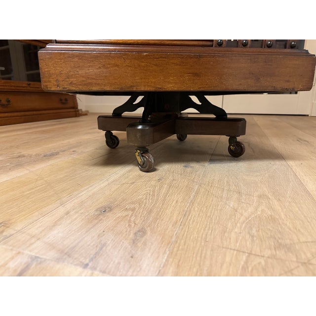 Antique Revolving Bookcase in Mahogany, 1890s For Sale - Image 6 of 10