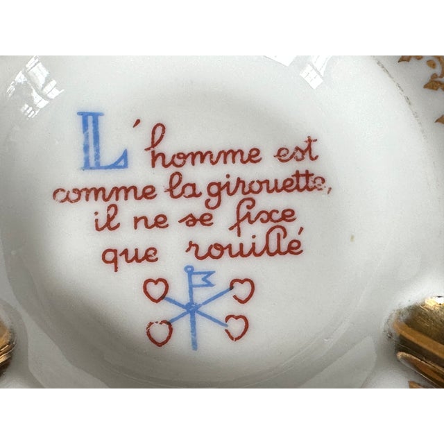 Gold Vintage French Limoges Ashtray Catchall Set of 2 For Sale - Image 8 of 18