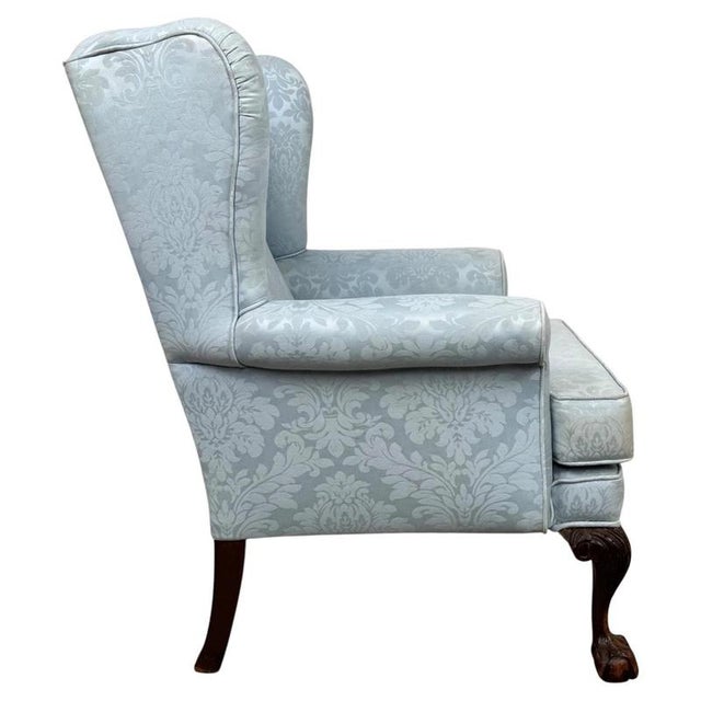 Antique Early 20th Century English Oak Wingback Armchair For Sale - Image 4 of 13