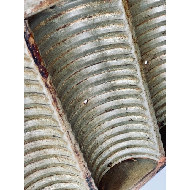 Silver Antique 1890’s Tin Round Bread Four Loaf Baking Pan/Mold For Sale - Image 8 of 12