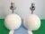 1960s 1960s Lightolier White Ball Lamps & Shades - a Pair For Sale - Image 5 of 17