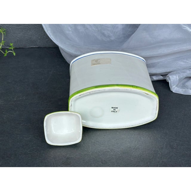 Vintage Montelupo Tuscany Italian Ceramic Pottery Jar For Sale - Image 9 of 12