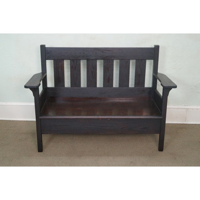 Antique Mission Oak Settee Bench Chairish