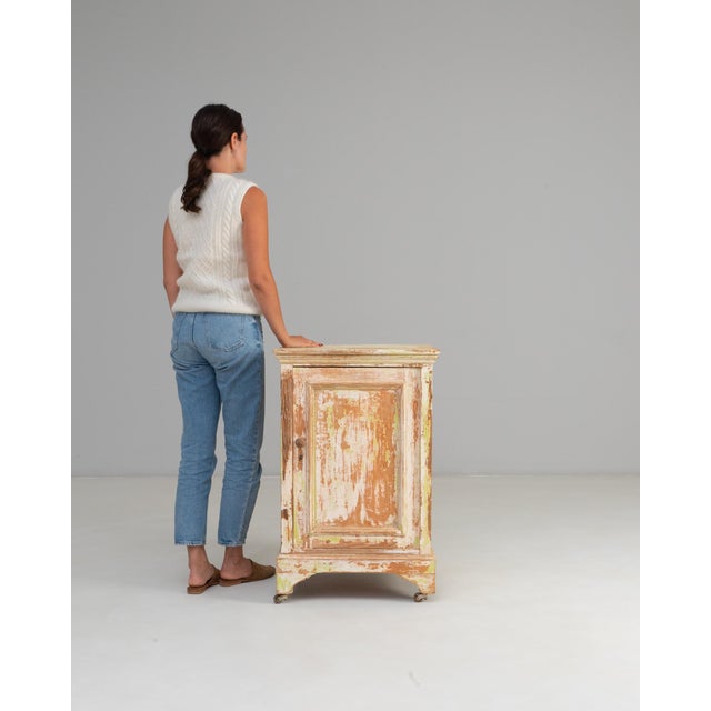 19th Century French Wood Patinated Cabinet With Wheels For Sale - Image 18 of 18