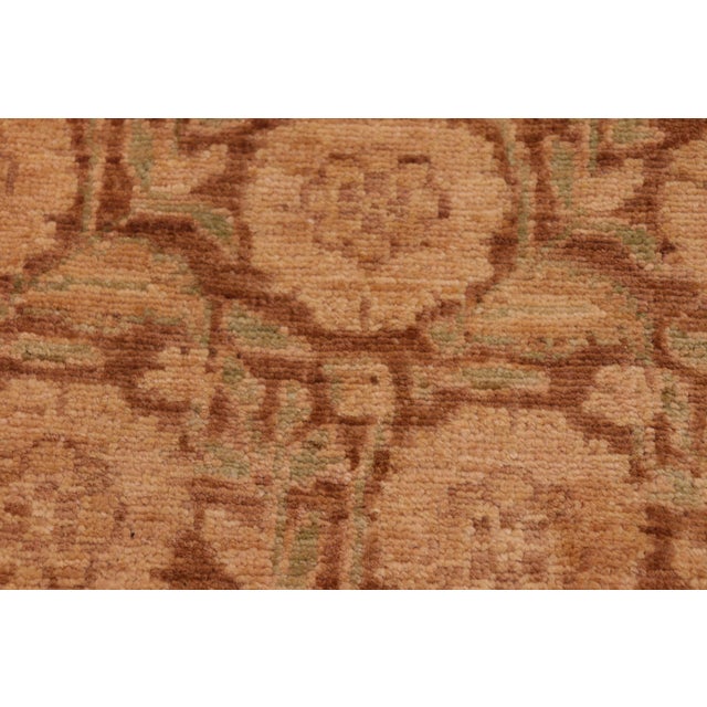 Oriental Ziegler Aaron Brown Tan Hand-Knotted Wool Rug - 6'0'' X 8'1'' For Sale - Image 4 of 8
