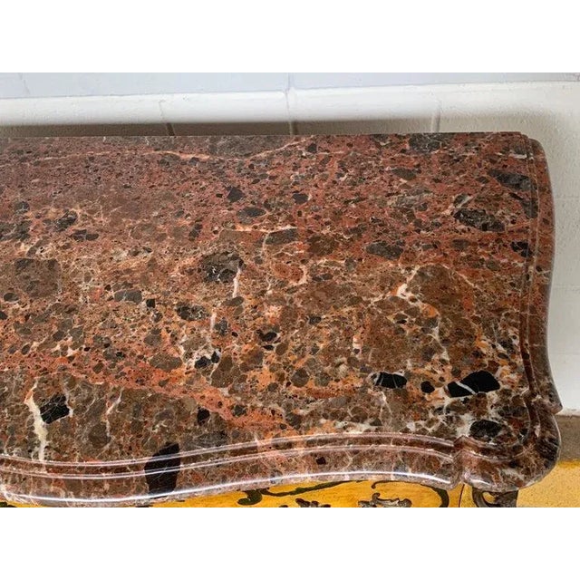 Wood Early 20th Century Italian Piranesi Topographical Polychromed Marble Top Commode For Sale - Image 7 of 13