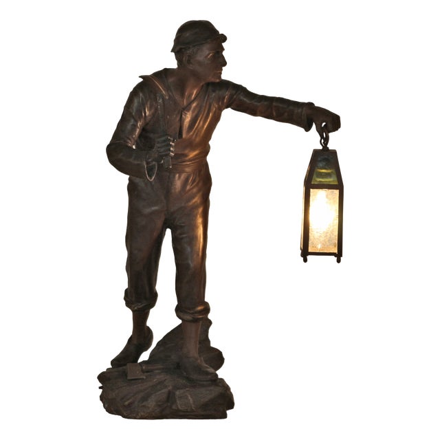 Art Nouveau Metal Figure from Bergmann, 1890s For Sale