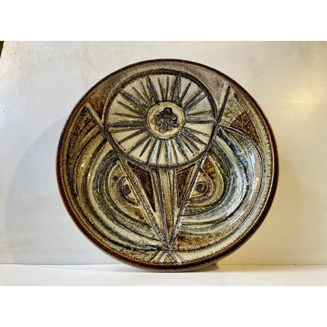 Glazed Abstract Stoneware Bowl by Noomi Backhausen for Søholm, 1960s For Sale - Image 10 of 10