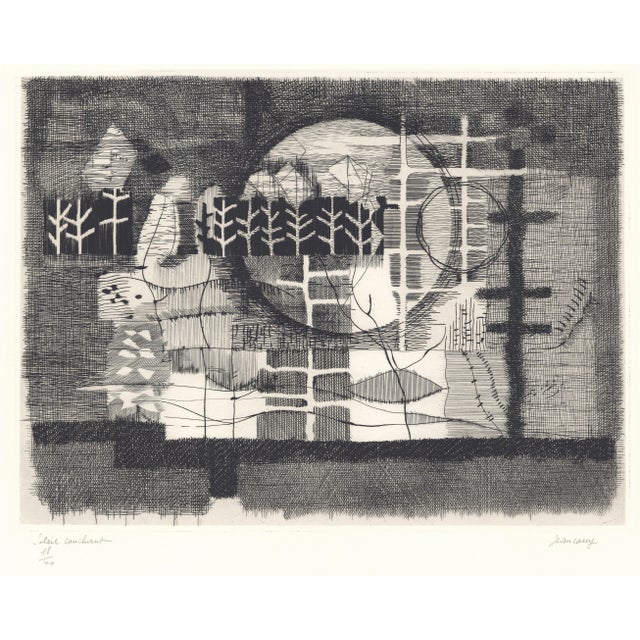 Original 1957 burin engraving that was part of the 1990 Jean Couy retrospective at Musée de Saint-Maur Villa Médicis....