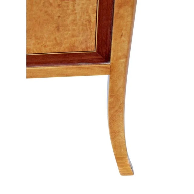 Early 20th Century satinwood sheraton revival desk circa 1910. Fine quality petit sheraton revival pedestal desk,...