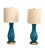 Aqua Vintage Mid 20th Century Aqua Murano Glass Lamps - a Pair For Sale - Image 8 of 9