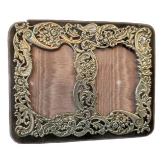 Vintage Sterling silver double frame For Sale