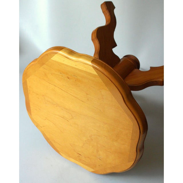 Wood Handmade Elegant Wooden Plant Stand - Vintage For Sale - Image 7 of 10